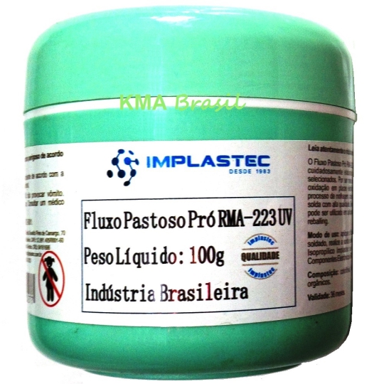 FLUXO DE SOLDA PASTOSO - POTE 100g - RMA-223 IMPLASTEC